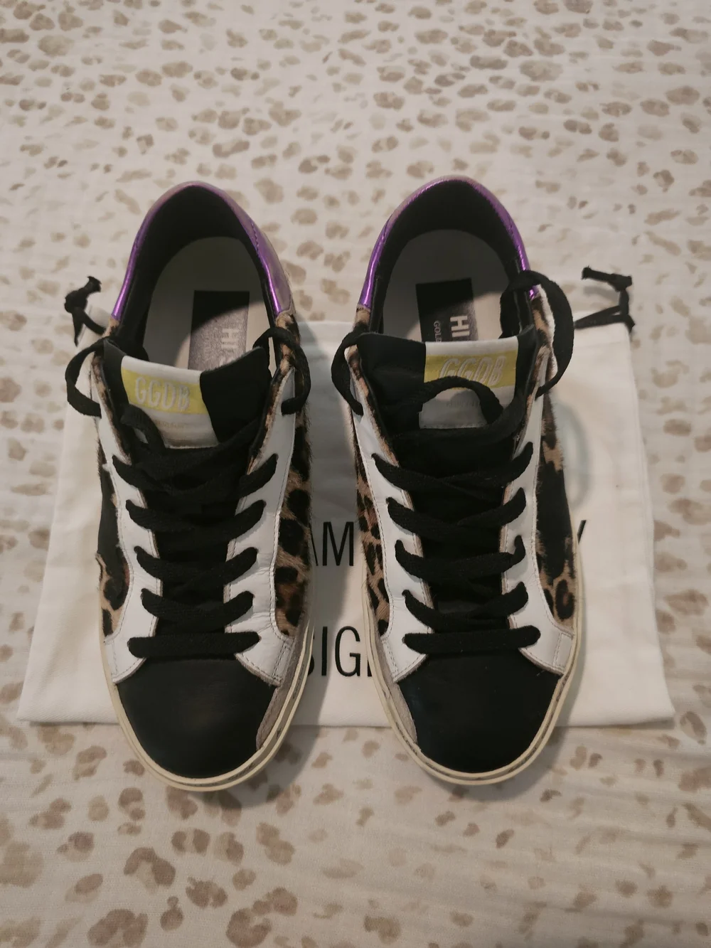Golden Goose Hi Star Leopard Print Sneakers✨️
